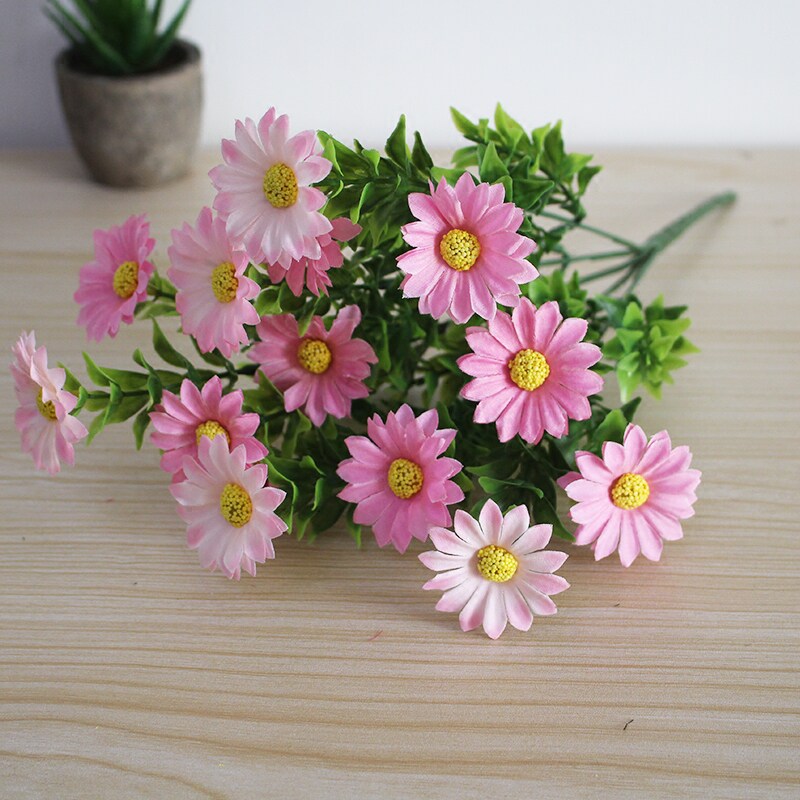 Simulation flower length vine gold Ge plastic flower wall silk flower drying flowers to decorate the bouquet sunflower tea plum living room