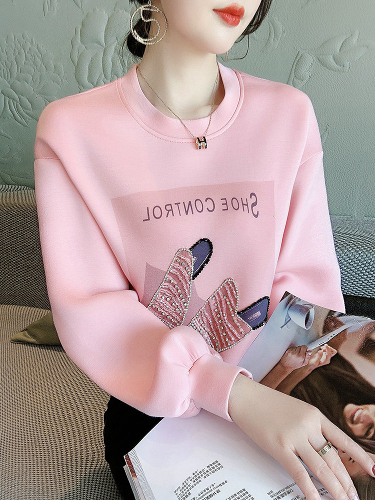 European Station Space Cotton Women 2022 New Spring Autumn Winter Loose Heavy Work Little Sub Round Collar Blouses Big Size Tide