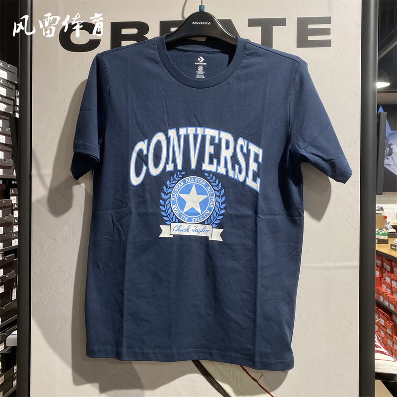 Converse Chuck Taylor Preppy Style Short-Sleeved Unisex Versatile Casual Pure Cotton Round Neck T-Shirt Mch735