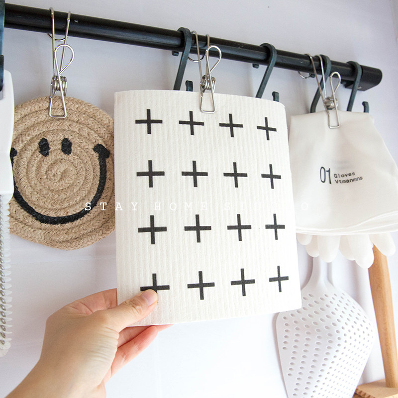 stay home environmentally friendly wood pulp cotton dishcloth kitchen cleaning dishcloth strong water absorption quick dry non-shedding dish towel