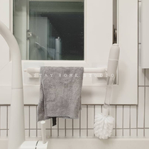 stay home kitchen bathroom bathroom plastic nail-free adhesive storage Rod trailer rack towel bar