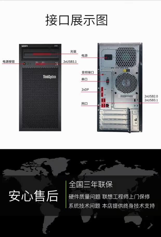 Служба устройство главная эвм объединение ThinkSystem TS80X ST58 ST258 Tower 4U служба устройство Lenovo