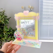 Tulip acrylic stand mirror ins wind mirror placed on the table is very suitable for taking pictures as a small background