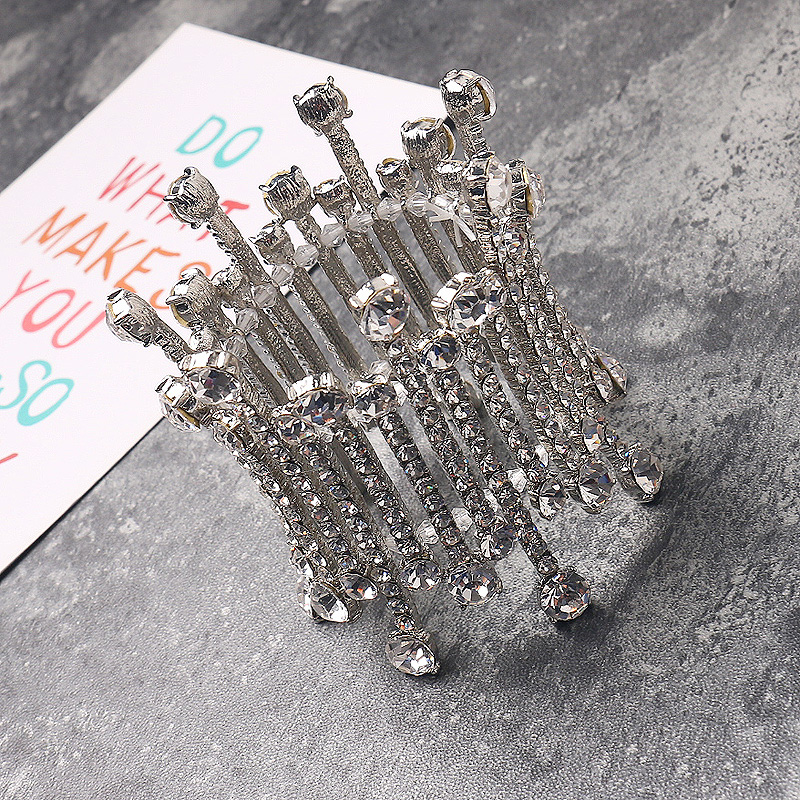 DnQueen mới net màu đỏ với cùng một đoạn thời trang chất lượng catwalk thời trang full kim cương phiên bản rộng vòng tay nữ vòng cặp