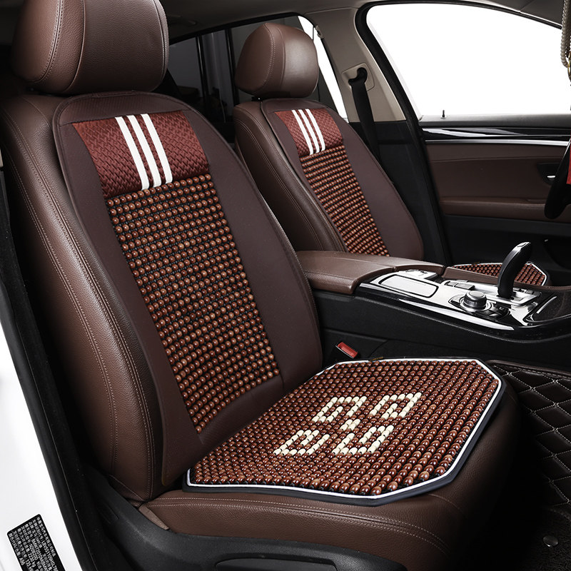Bodhi Car Cushion Summer Monolithically Ventilated All Season Universal Wood Bead Cool Cushion Hawthorn Seeds Single Seat Cushion-Taobao