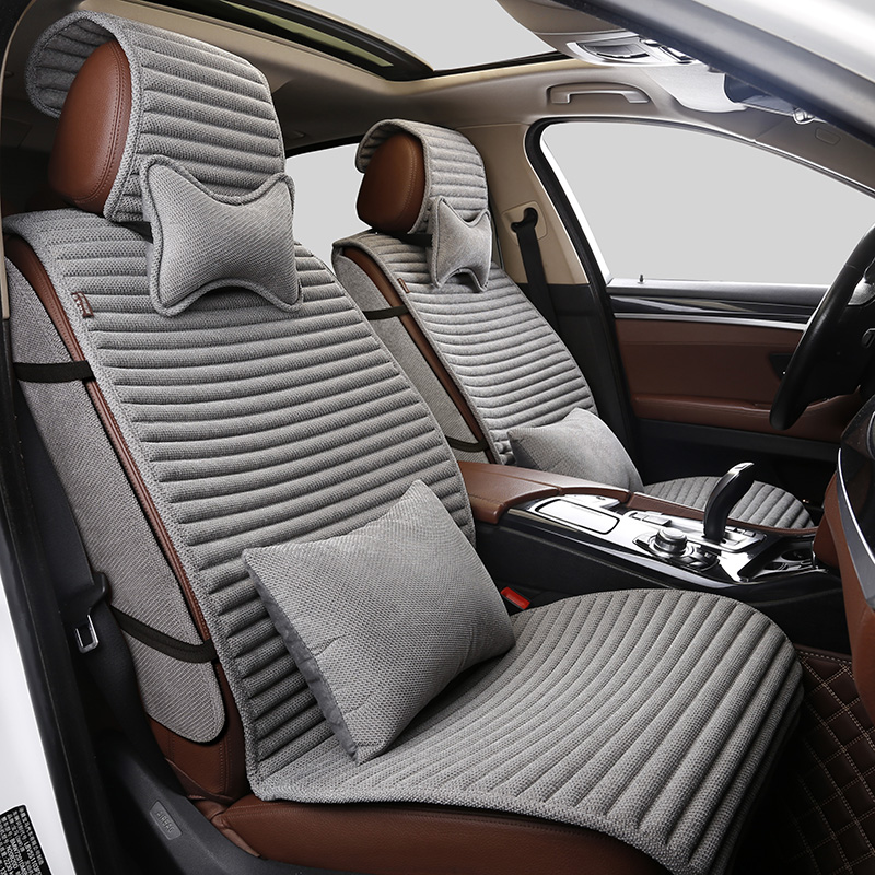 Car seat cushion summer fully surrounded by buckwheat shell Magotan PassatCRVTiguanL linen four seasons universal seat cover