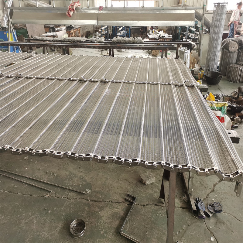Stainless steel mesh chain fruit and vegetable cleaning mesh belt drying high temperature resistant mesh conveyor belt food grade chain mesh belt