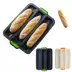 Khuôn bánh baguette silicon ba rãnh 8 lưới Khuôn bánh silicone bánh mì Pháp Khuôn tự làm cải tiến khả năng chịu nhiệt độ cao mở - Tự làm khuôn nướng