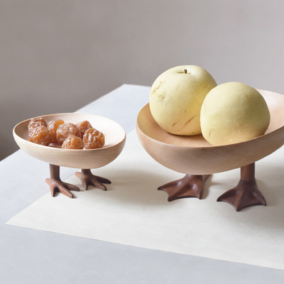 [山舍] 可爱趣味走蛋干果零食糖果高脚盘