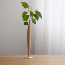 The Mountain Sheer)  One branch of flower plug-in creative solid wood small fresh dry flower test tube swing piece tea room Zen willpower flower vase