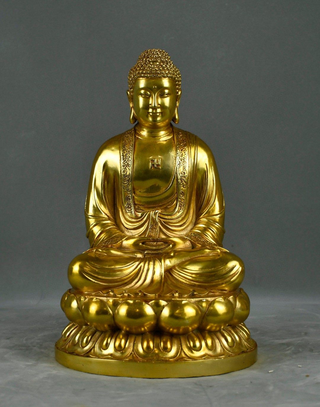 Tibetan brass Nepal brass Cilyra, Sakyamuni Amitaba Buddha's ancestral home at the mercy 30cm-Taobao the 30cm-Taobao