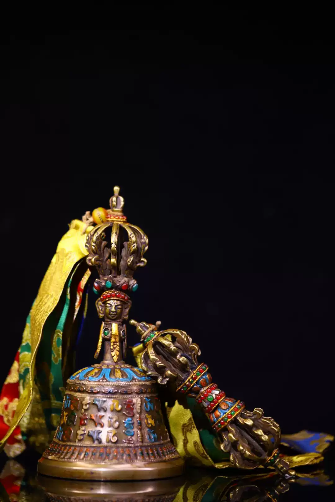 藏传用品天铁手工敲打錾刻老法器尸陀金刚降魔杵橛文玩杂项挂摆件