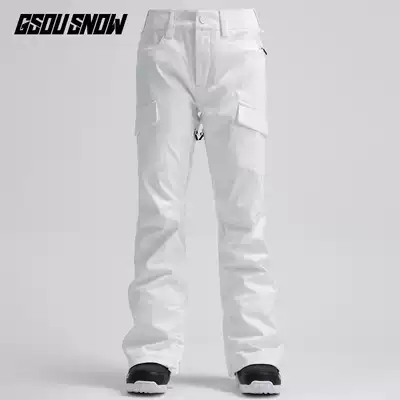 GsouSnow ski pants women's windproof waterproof warm tooling snow pants veneer double board ski clothing equipment
