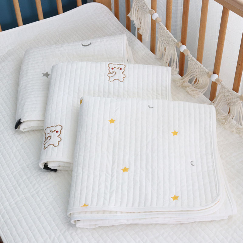 Baby cot single Korean quilted baby pure cotton breathable mattress mattress bedding bedding for newborn flat pillow