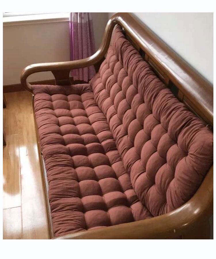 Sofa gỗ màu đỏ gỗ đệm với tựa lưng Xiêm phổ dày bọt biển hiện đại Trung Quốc thảm chống trượt - Ghế đệm / đệm Sofa thảm lót sofa