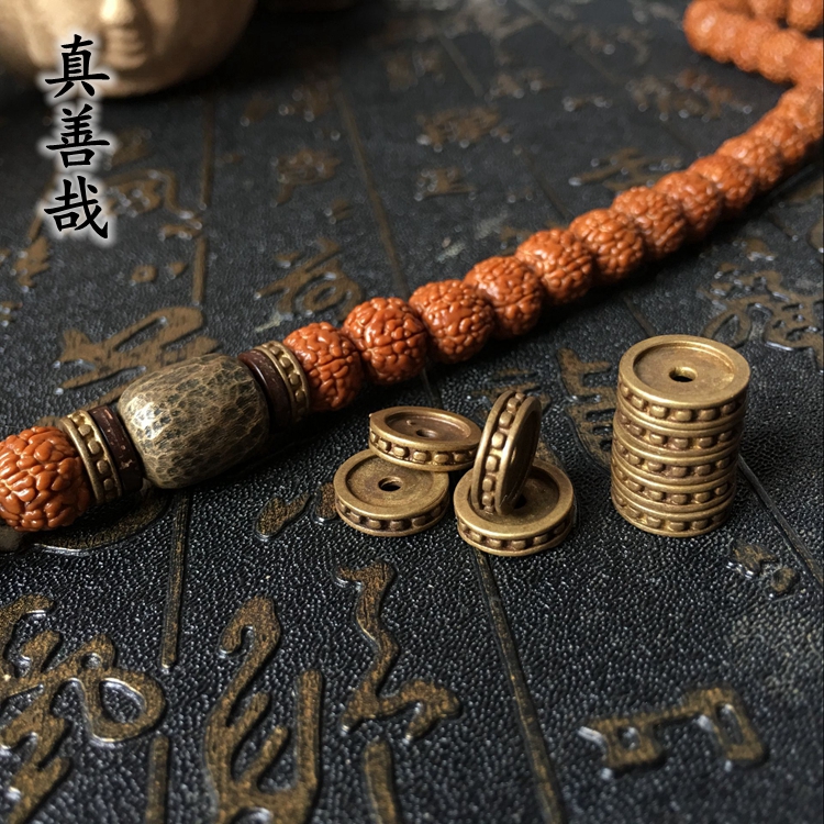 Retro brass drum point septer Concealed Hand Strings of Buddha Pearl sepp Pearl Sesame Seeds Moon Bodhi Bodhi Bodice Accessories