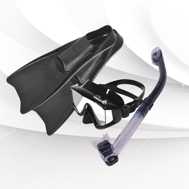 USA Deep6 Ultra wide angle three-sided mirror Black snorkeling Deep dive Self-dive