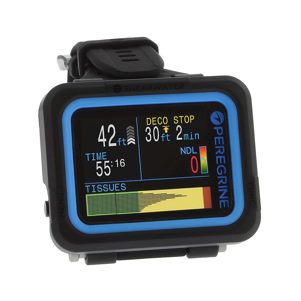 Shearwater Peregrine full-color dive computer table