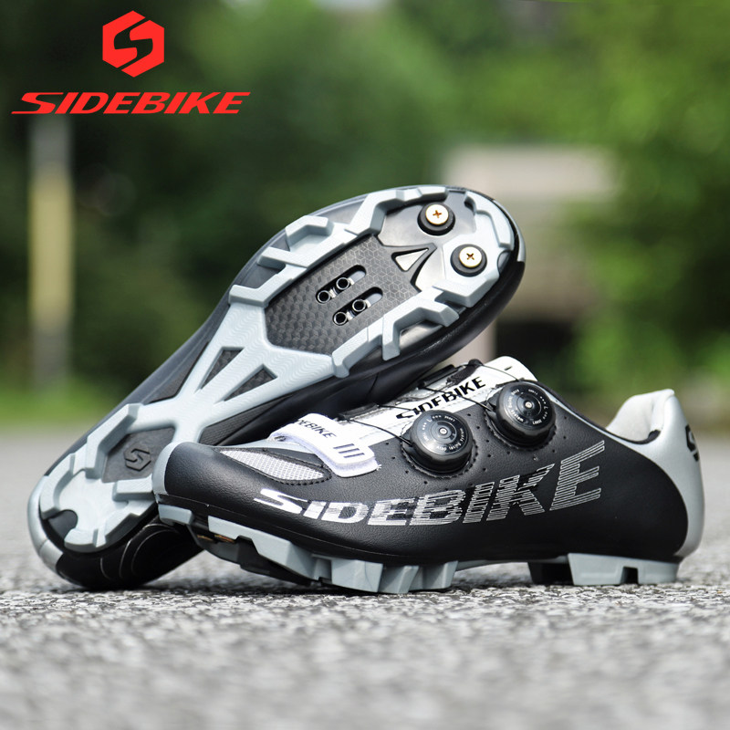 New sidebike mountain bike riding card shoes double-turn buckle wear-resistant breathable self-locking riding shoes compatible with Shimano