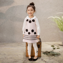 New Korean child clothing danso girls vest with dress girl pink princess dress upscale boy baby