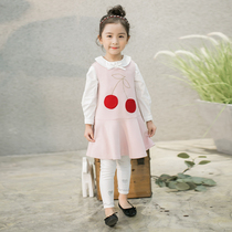 South Korean childrens clothing danso spring new girls vest dress in childrens pink dress cute princess