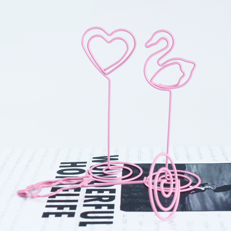 New Beauty Name Clips Cartoon Creative Form Back Tattooch Office Supplies Clip Left message clip Pink Loving Clip