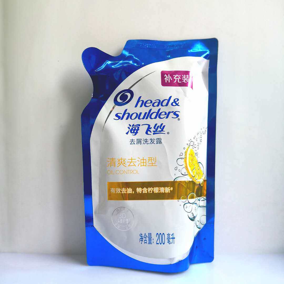 Head & Shoulders refreshing de-oiling anti-dandruff shampoo 200ml refill, effective de-oiling, especially containing lemon freshness