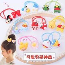 2020 New ins leather band hair rope tie set Net red cute Super q cartoon children baby Hairband ass