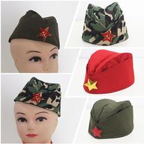 Boat cap Boat cap stewardess sailor dance Russian military cap five-pointed star men and women square dance ladies beret performance