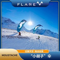 Glide umbrella equipped skywalk with small bearded FLARE_MOUSTACHE GLIDING KITE SURF Gliding Wing
