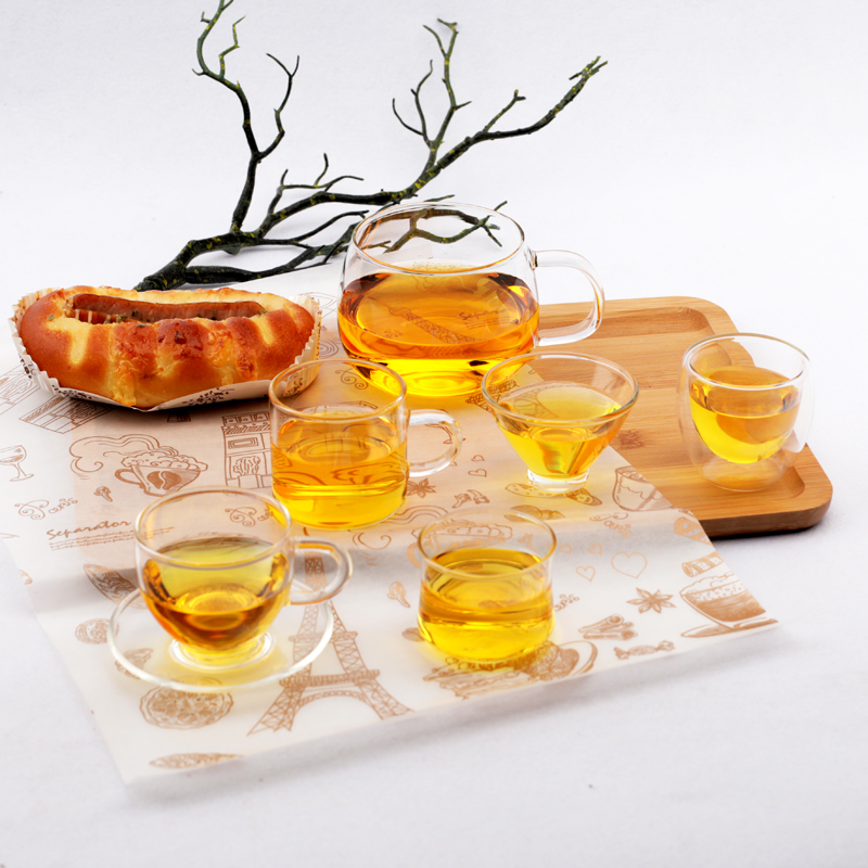 Glass small tea cup with cup transparent tasting cup transparent tasting cup of heat-resistant cup Kung Fu tea Tea Set Thickened Small Tasting Cup