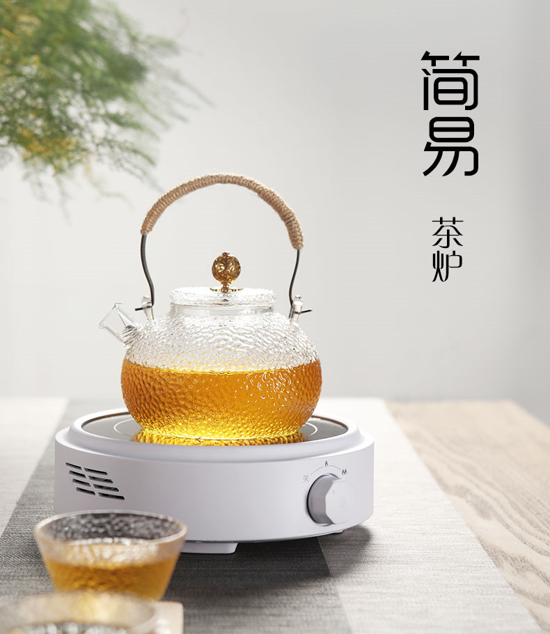 Nordic Style Pure Color Black Crystal Furnace Cook Tea Ware High Temperature Resistant Glass Delicate Kettle Special Multifunction Cooking Tea Stove