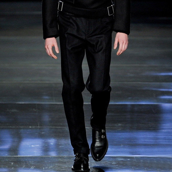 Pants for men's pants with small feet straight and airy pants 2022 Winter new thickened wool autumn and winter business black casual pants