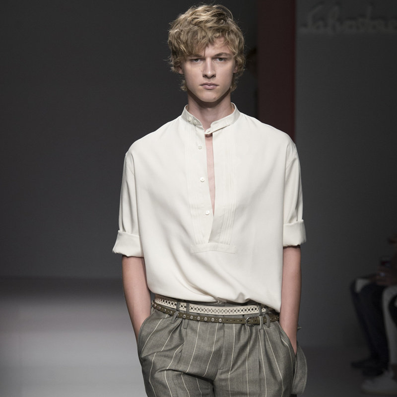 Men 90% Sleeve Shirts Fashion Spring New High-end Bamboo Fiber Body Leisure Business Men's Clothing Stand Shirts