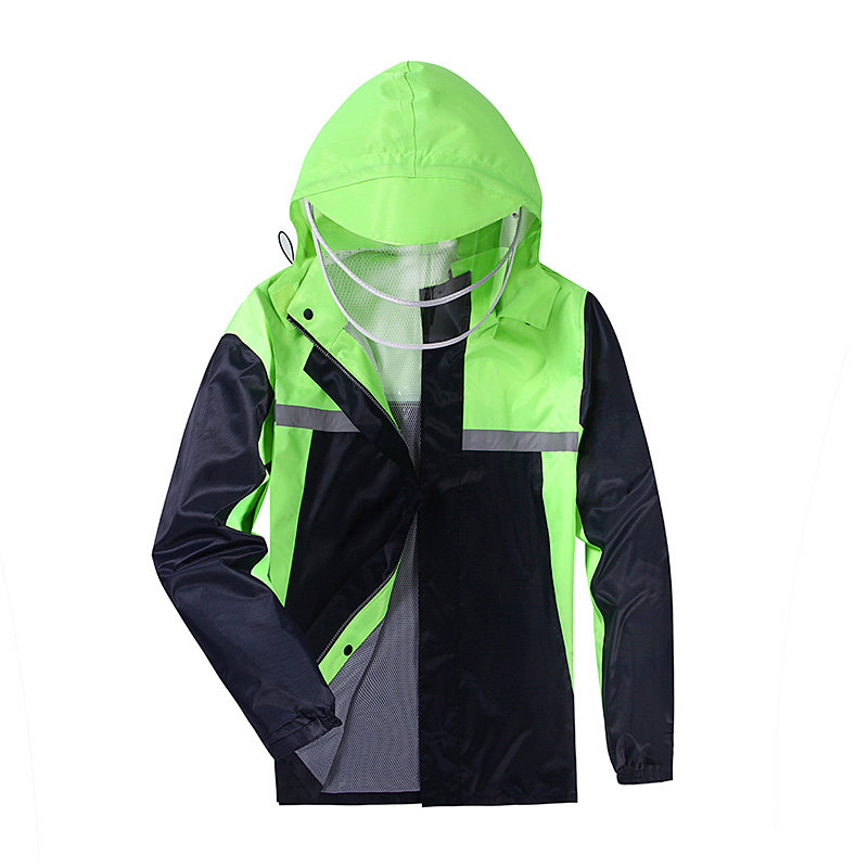 Raincoat single-piece blouse for men short-made adult windproof raincoat jacket electric vehicle single locomotive raincoat for outside