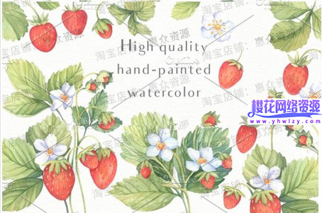 手绘水彩花卉插画PNG免抠素材-樱花网络资源网 手绘水彩花卉插画PNG免抠素材