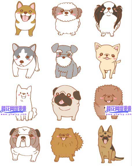 卡通宠物手绘图案PNG免抠素材-樱花网络资源网 卡通宠物手绘图案PNG免抠素材