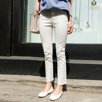  Japan SLY jeans womens 2020 new micro-flared pants nine-point elastic burrs show thin straight pants summer