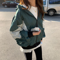 Japan SLY20 spring summer youth age reduction contrast color stitching baseball suit casual sports jacket coat female