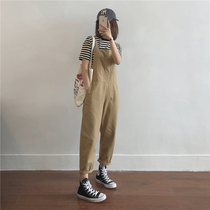 Japanese SLY casual back with pants woman 90% 2021 autumn paragraph 100 hitch slim reduction age pure cotton one-piece long pants