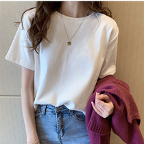  Japan SLY white short-sleeved t-shirt womens basic all-match loose thin half-sleeved round neck top bottoming shirt