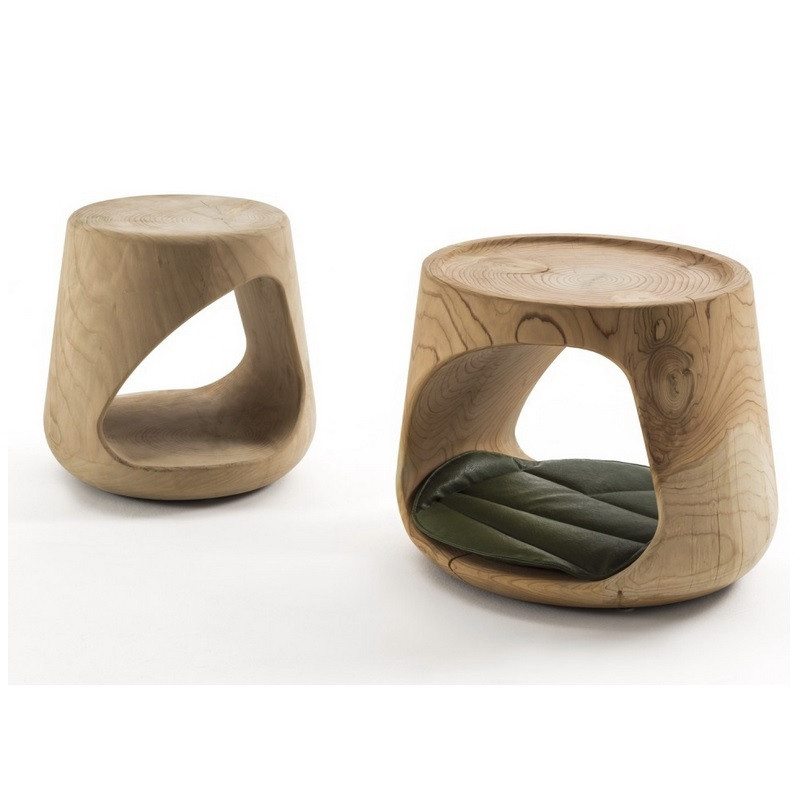 Nordic solid wood stool low stool creative personality display stool log coffee table wooden pier designer pet nest stump chair