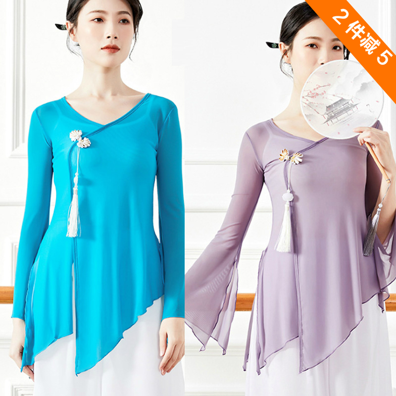 Classical Dance Student Body Rhyme Dresses Chinese Wind Art Examination Dance Suit National Modern Dance Dress Rehearse for women