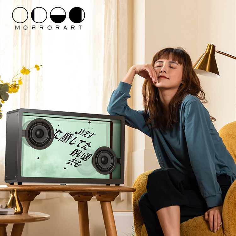 morrorart MORRORART transparent lyrics speaker subwoofer smart stereo bluetooth desktop glass