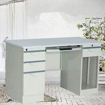 Single steel desk sheet iron desk with drawer employee writing desk staff 1 2 m Finance desk