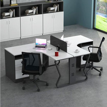 Office furniture Staff Corner Desk Staff Table Minimalist Modern Composition Single 2468 People Work Place with cabinet