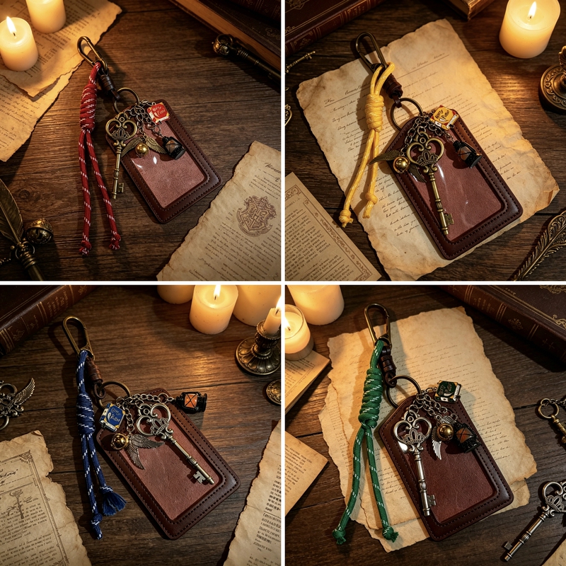 Harry Potter Keychain Hogwarts School of Witchcraft and Wizardry Style Card Holder Retro Campus Meal Card Holder High-Value Pendant Harry Potter Keychain Hogwarts School of Witchcraft and Wizardry Style Card Holder Retro Campus Meal Card Holder High-Value Pendant