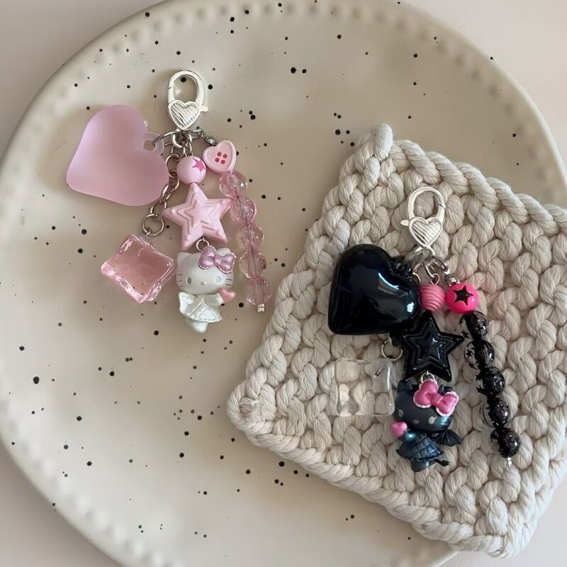 Original Devil and Angel Girly Heart Cute Mobile Phone Pendant Kt Cat Jewelry Camera Bag Pendant Keychain Original Devil and Angel Girly Heart Cute Mobile Phone Pendant Kt Cat Jewelry Camera Bag Pendant Keychain