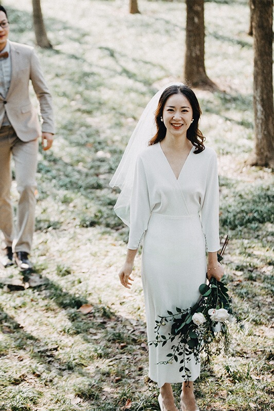 Satin Light Wedding Dress, French-Style Going-Out Dress, Petite Size, Suitable for Marriage Registration, Vintage Engagement Dress, Can Be Worn Casually