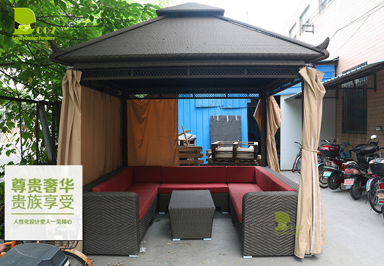 Mây ngoài trời gazebo vườn nghệ thuật giải trí sáng tạo mây ghế sofa vườn mây mây biệt thự sang trọng đồ nội thất - Bàn ghế ngoài trời / sân ghế ngoài trời